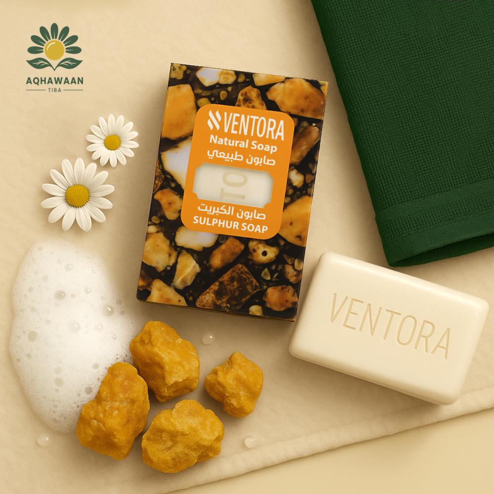 صابون كبريت طبيعي من ماركة فنتورا (Ventora).