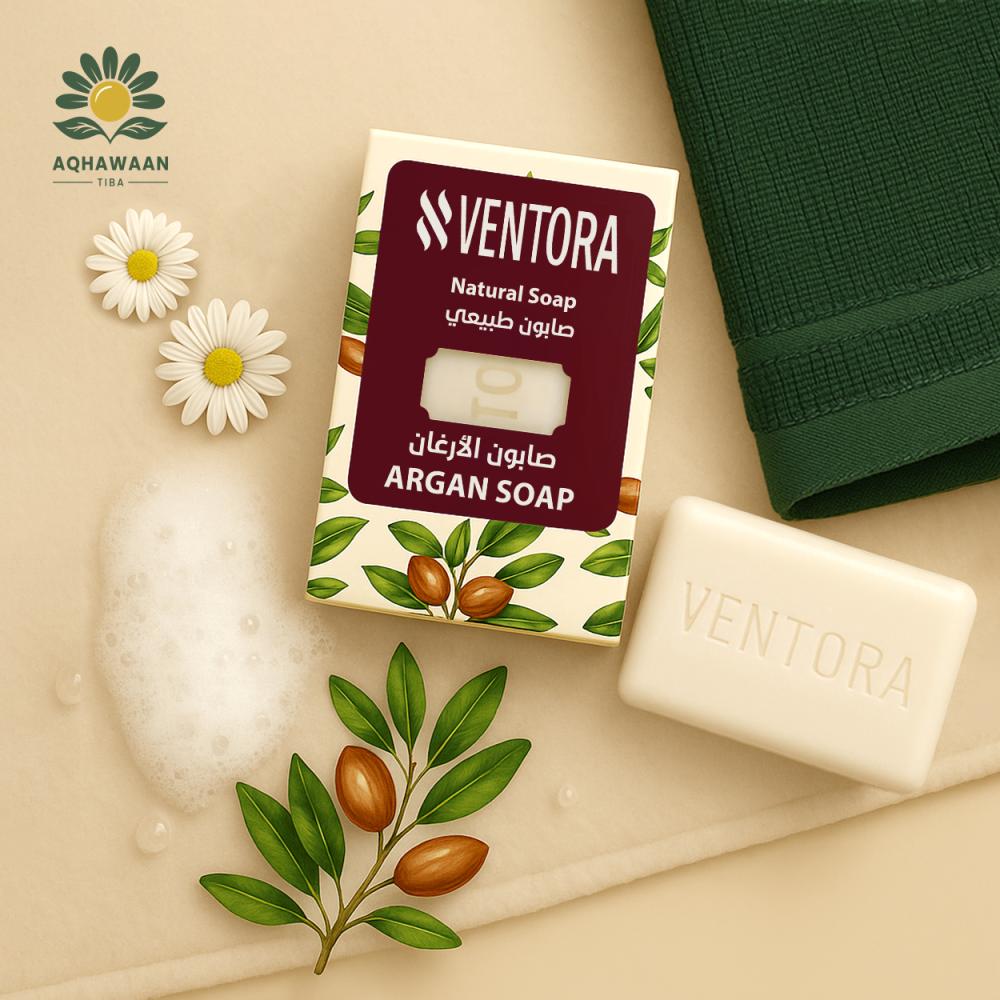 صابون أرغان طبيعي من ماركة فنتورا (Ventora).
